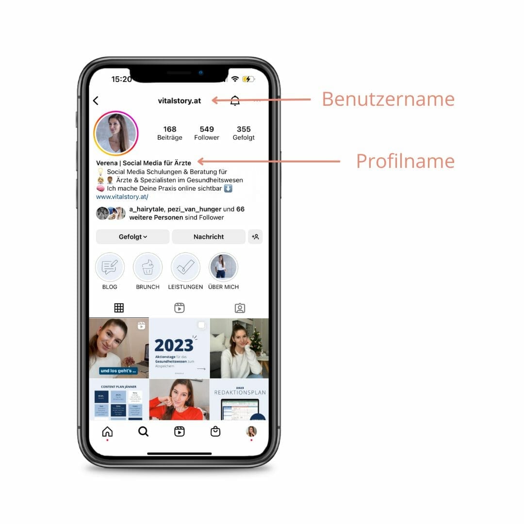 Instagram Benutzername vs. Profilname